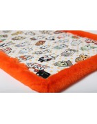Le Tapis Collection MILK AND SUGAR | Orange avec personnages Moofia