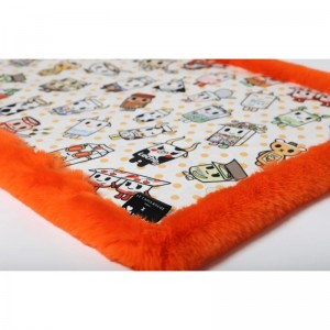 Le Tapis Collection MILK AND SUGAR | Orange avec personnages Moofia