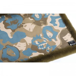 Le Tapis Collection CAMO VIBE | Kaki avec personnages japonais